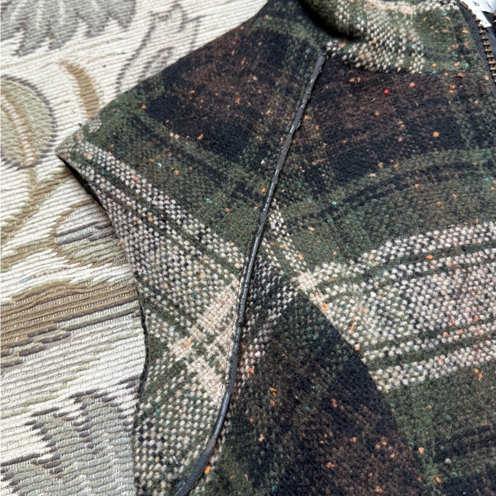 Cabi Wool Vest Patchwork Plaid Pattern Boho Indie… - image 7